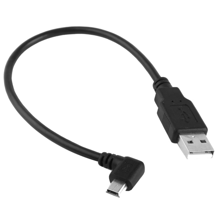 Cable adaptador Mini USB macho a USB 2.0 AM de 90 grados, longitud: 25 cm, Right Angle Mini USB