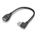 Cable adaptador USB 2.0 AM a AF de 90 grados, longitud: 25 cm