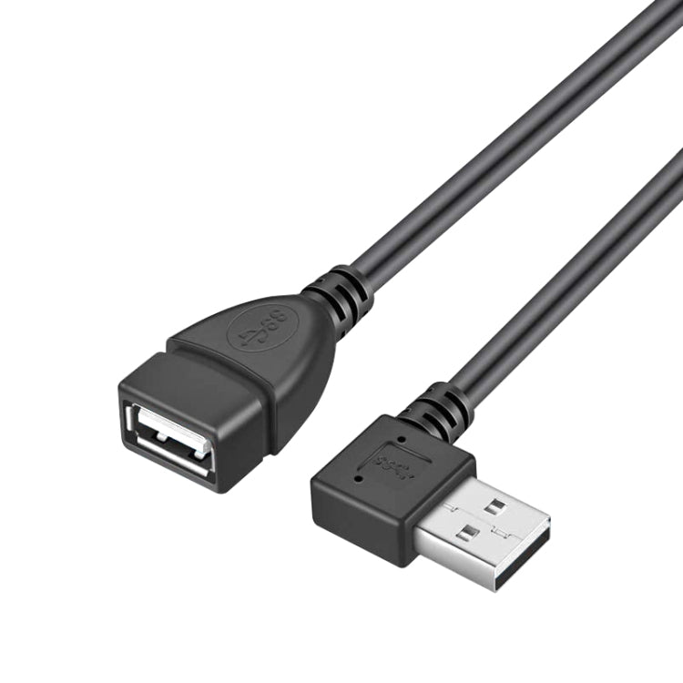 Cable adaptador USB 2.0 AM a AF de 90 grados, longitud: 25 cm