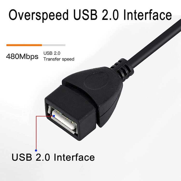 Cable adaptador Mini USB macho a USB 2.0 AF de 90 grados con función OTG, longitud: 25 cm, Left Augle Mini USB, 25cm