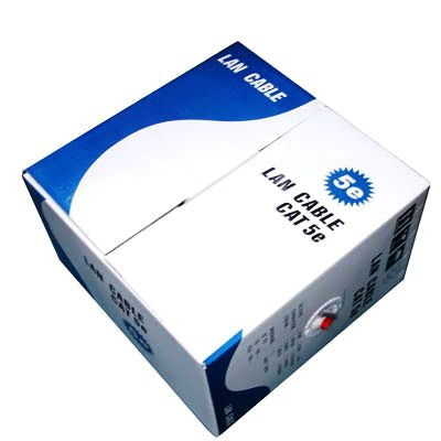 Cable Lan (cable de datos CAT5E) Longitud: 305M, CAT5E CCA, Diameter: 0.35mm, CAT5E CCA, Diameter: 0.38mm-0.4mm, CAT5E CCA, Diameter: 0.5mm, CAT5E Copper, Diameter: 0.5mm