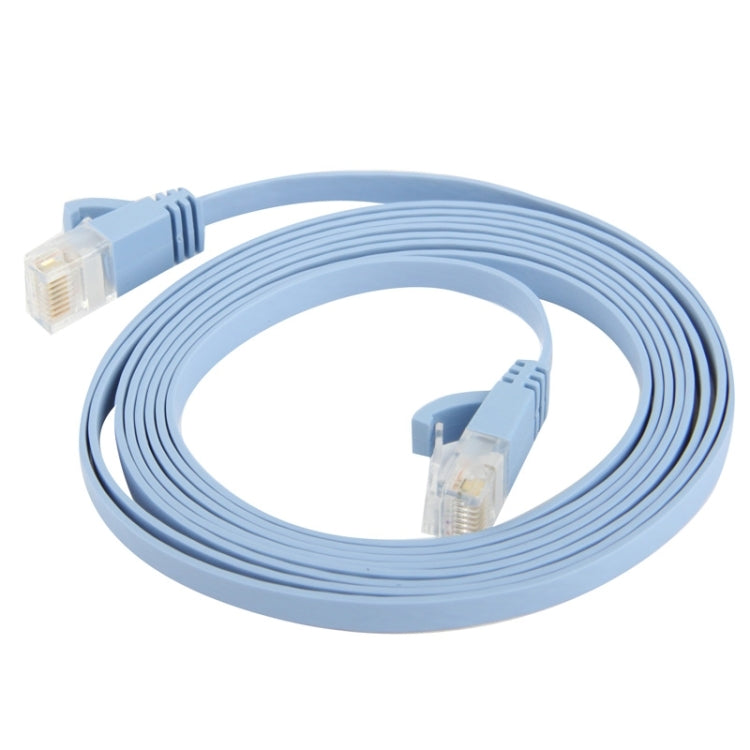 Cable LAN de red Ethernet plano ultrafino de 3 m, CAT6, Length: 3m (Baby Blue)