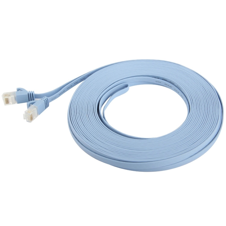 Cable LAN de red Ethernet plano ultrafino de 10 m, CAT6, Length: 10m (Baby Blue)
