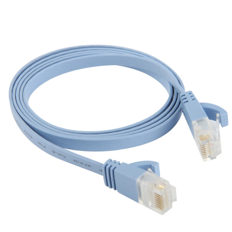 Cable LAN de red Ethernet plano ultrafino de 1 m, CAT6, Length: 1m (Baby Blue)
