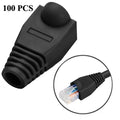 Cubierta de tapa para botas de cables de red para RJ45, negra (100 unidades en un paquete, el precio es por 100 unidades), 100 Pcs Black, 100 Pcs Red, 100 Pcs Blue, 100 Pcs White, 100 Pcs Green, 100 Pcs Grey, 100 Pcs Yellow