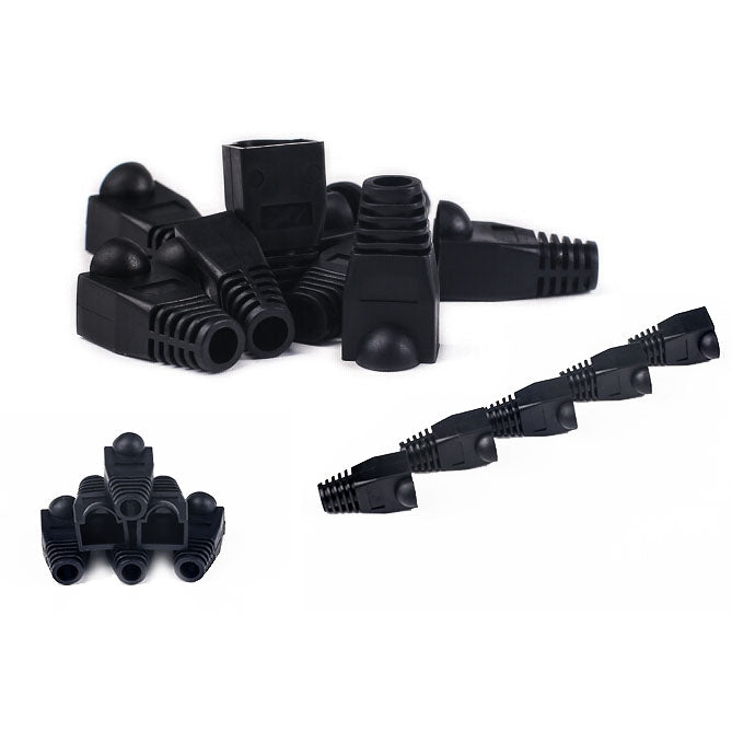 Cubierta de tapa para botas de cables de red para RJ45, negra (100 unidades en un paquete, el precio es por 100 unidades), 100 Pcs Black, 100 Pcs Red, 100 Pcs Blue, 100 Pcs White, 100 Pcs Green, 100 Pcs Grey, 100 Pcs Yellow