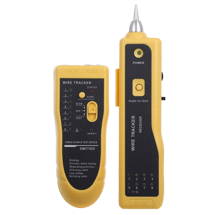 Dispositivo de prueba e instrumento de inspección de línea multiusos RJ11 y RJ45, RJ45/RJ11 Yellow
