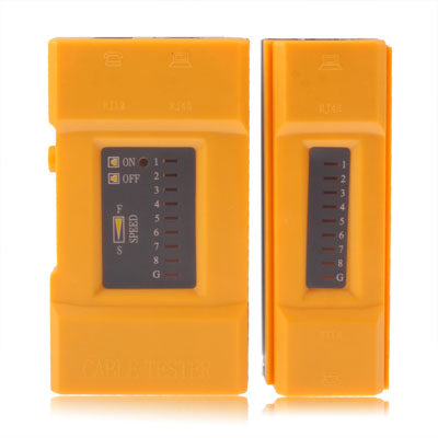Probador de cables de red de doble uso MINI RJ11 + RJ45, RJ45/RJ11 Orange
