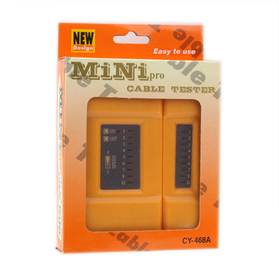 Probador de cables de red de doble uso MINI RJ11 + RJ45, RJ45/RJ11 Orange