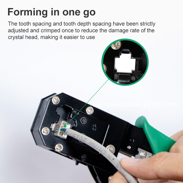 Herramienta de alicates crimpadores de red con mango 8P8C, 8P8C/6P6C/4P4C/RJ11/RJ45/RJ12 Crimping Tool