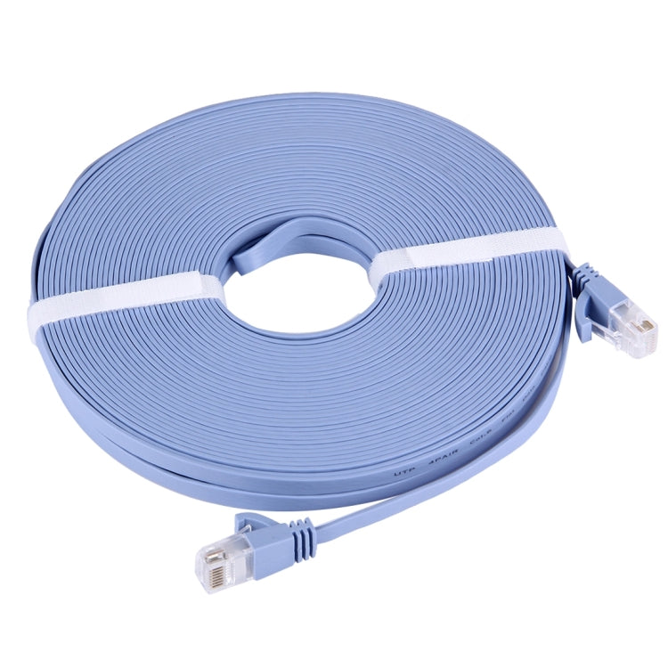 Cable LAN de red Ethernet plano ultrafino CAT6 de 20 m, 20m Blue