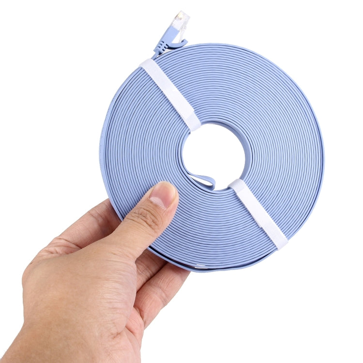 Cable LAN de red Ethernet plano ultrafino CAT6 de 20 m, 20m Blue