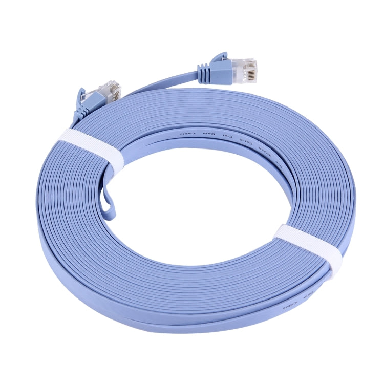 Cable LAN de red Ethernet plano ultrafino CAT6 de 15 m, 15m Blue
