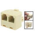 Convertidor adaptador de enchufe RJ11 macho a 2 RJ11 hembra