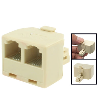Convertidor adaptador de enchufe RJ11 macho a 2 RJ11 hembra