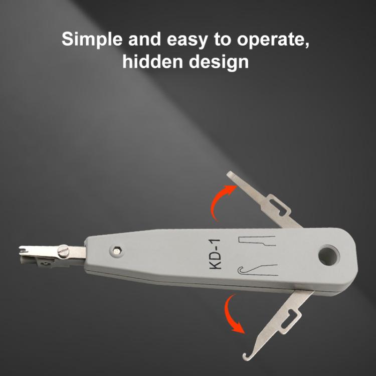 Herramienta de inserción de punzones múltiples para toma de teléfono BT de red RJ45 / RJ12 / RJ11 (blanco)