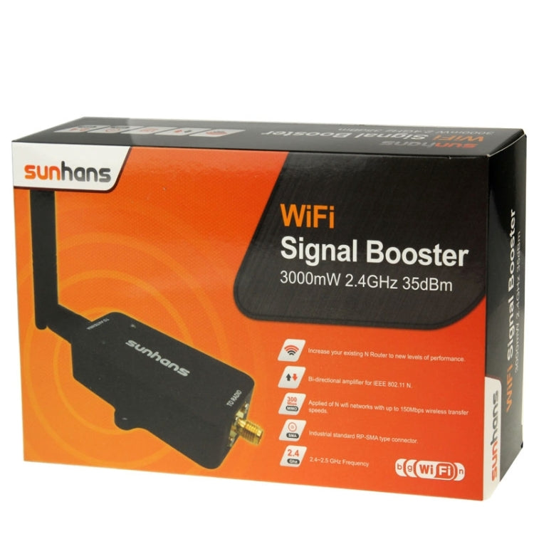 Sunhans SH24BTA-N 35dBm 2,4 GHz 3W 11N/G/B amplificador de señal WiFi amplificador WiFi repetidor inalámbrico, SH24BTA-N