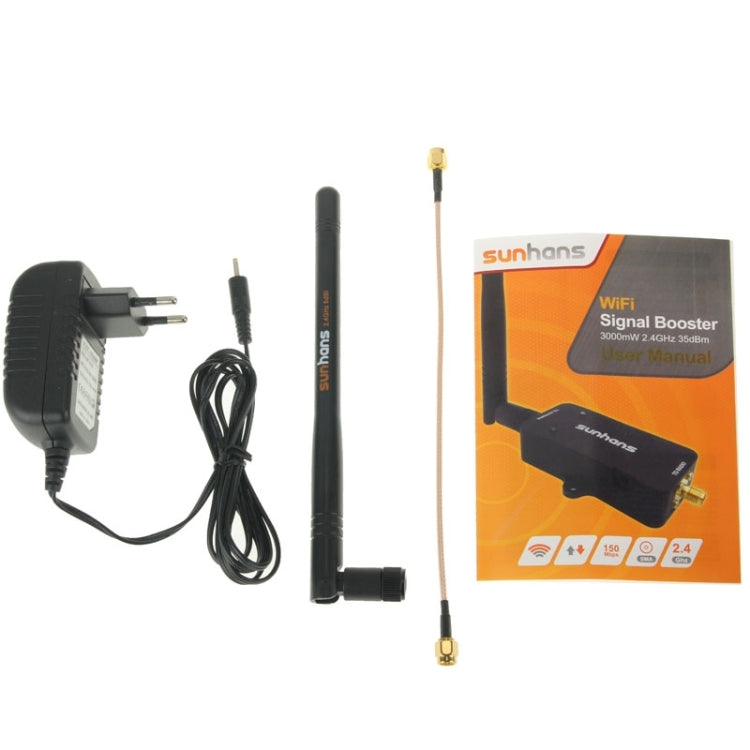 Sunhans SH24BTA-N 35dBm 2,4 GHz 3W 11N/G/B amplificador de señal WiFi amplificador WiFi repetidor inalámbrico, SH24BTA-N