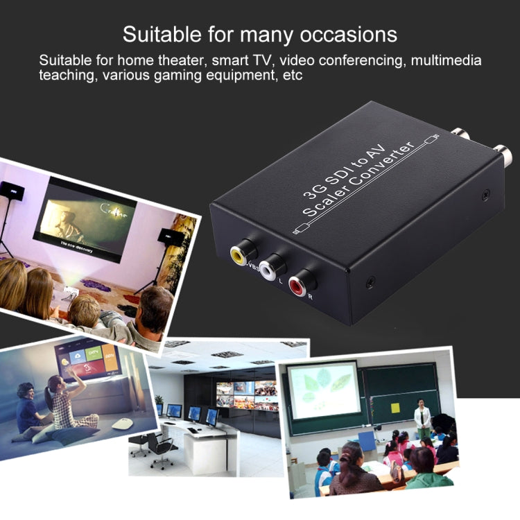 NF-F001 Convertidor escalador 3G SDI a AV + SDI, permite SD-SDI / HD-SDI / 3G-SDI mostrado en HDTV, SDI to AV