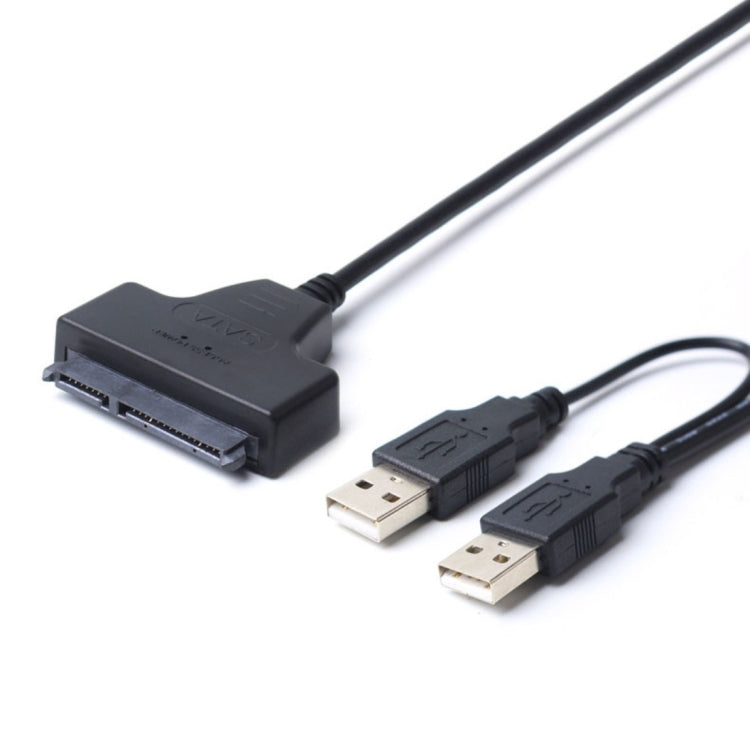 Cable adaptador de disco duro doble USB 2.0 a SATA para HDD / SSD SATA de 2,5 pulgadas, Double USB 2.0 to SATA