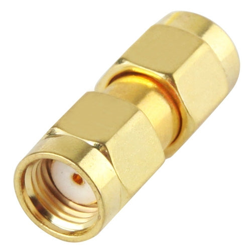 Adaptador RP-SMA macho a RP-SMA macho chapado en oro, RP-SMA Male to RP-SMA Male