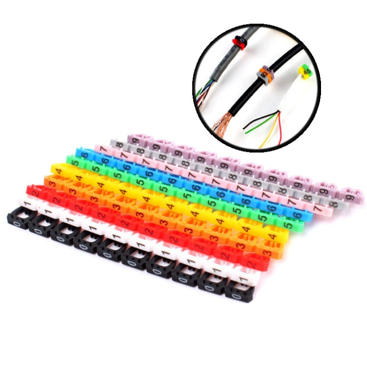 100 Uds etiqueta marca RJ45 RJ11 RJ12 Cable de color