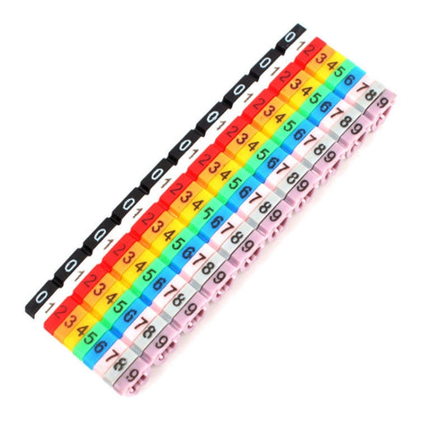 100 Uds etiqueta marca RJ45 RJ11 RJ12 Cable de color