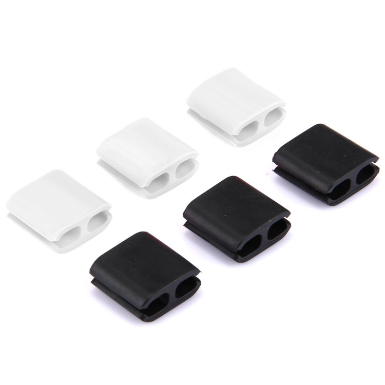 6 clips para cables inteligentes, organización de cables dispersos, entrega de colores aleatorios