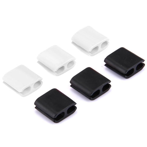 6 clips para cables inteligentes, organización de cables dispersos, entrega de colores aleatorios