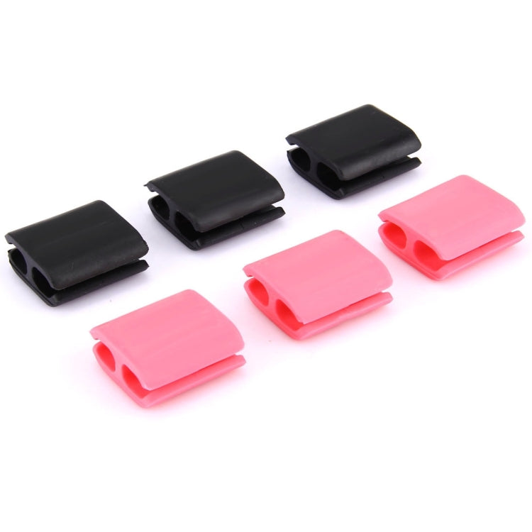 6 clips para cables inteligentes, organización de cables dispersos, entrega de colores aleatorios