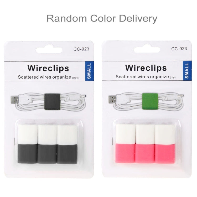 6 clips para cables inteligentes, organización de cables dispersos, entrega de colores aleatorios