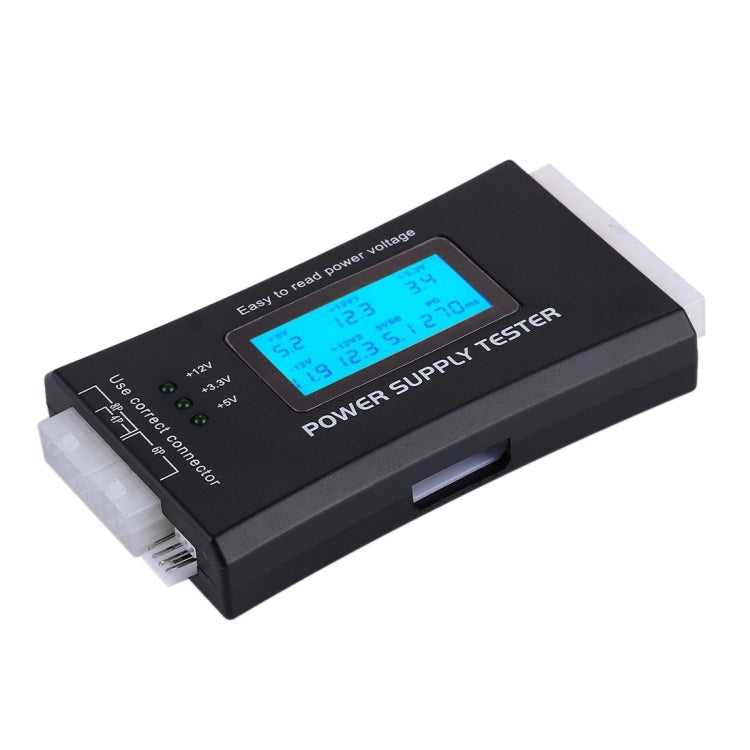 Pantalla LCD Digital PC ordenador 20/24 Pin fuente de alimentación probador comprobador medición de potencia herramienta de diagnóstico, ATX Connector with LCD