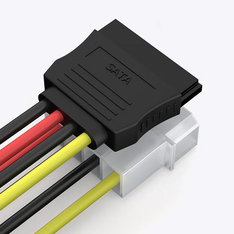 Adaptador de cable de alimentación IDE a Serial ATA SATA de 4 pines (15 cm), material: Al+Mg, 4 PIN IDE to SATA