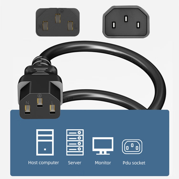 Cable/cable de extensión de alimentación para PC de 3 clavijas CA de 1,5 m, 1.5m