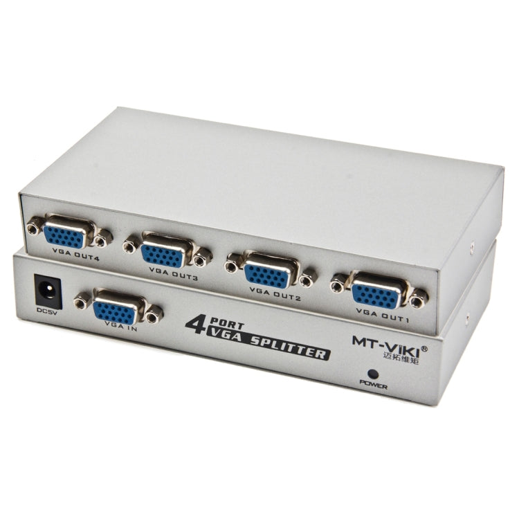 Divisor VGA de 4 puertos a 150 MHz (1 entrada VGA, 4 salidas VGA), 4 Ports Splitter Silver