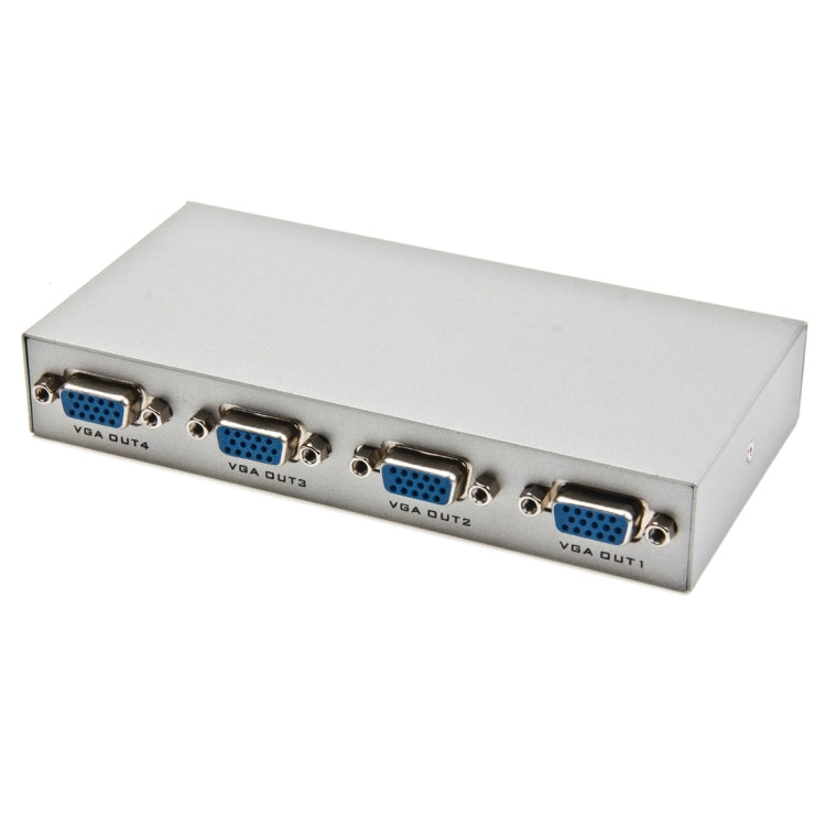 Divisor VGA de 4 puertos a 150 MHz (1 entrada VGA, 4 salidas VGA), 4 Ports Splitter Silver
