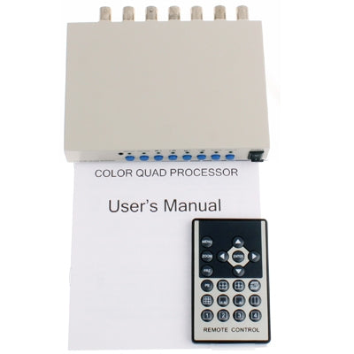 Divisor de procesador de 4 canales de vídeo de seguridad cuádruple en color CCTV (blanco), 4 Channel Processor