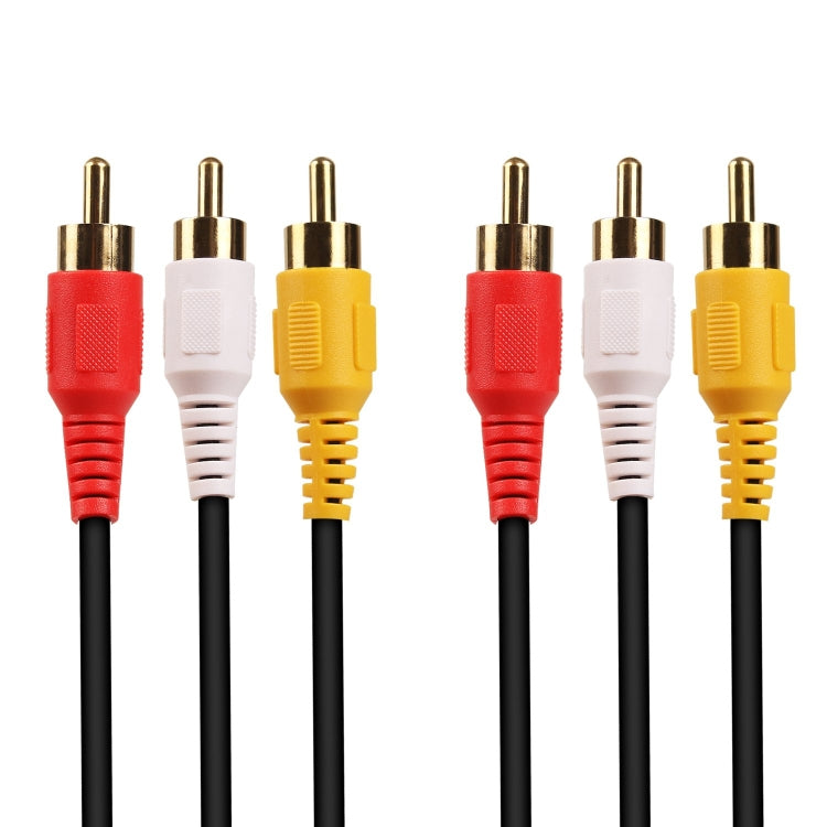 Cable AV RCA estéreo de audio y vídeo de calidad normal, longitud: 3 m, 3 RCA to 3 RCA, Length: 3m