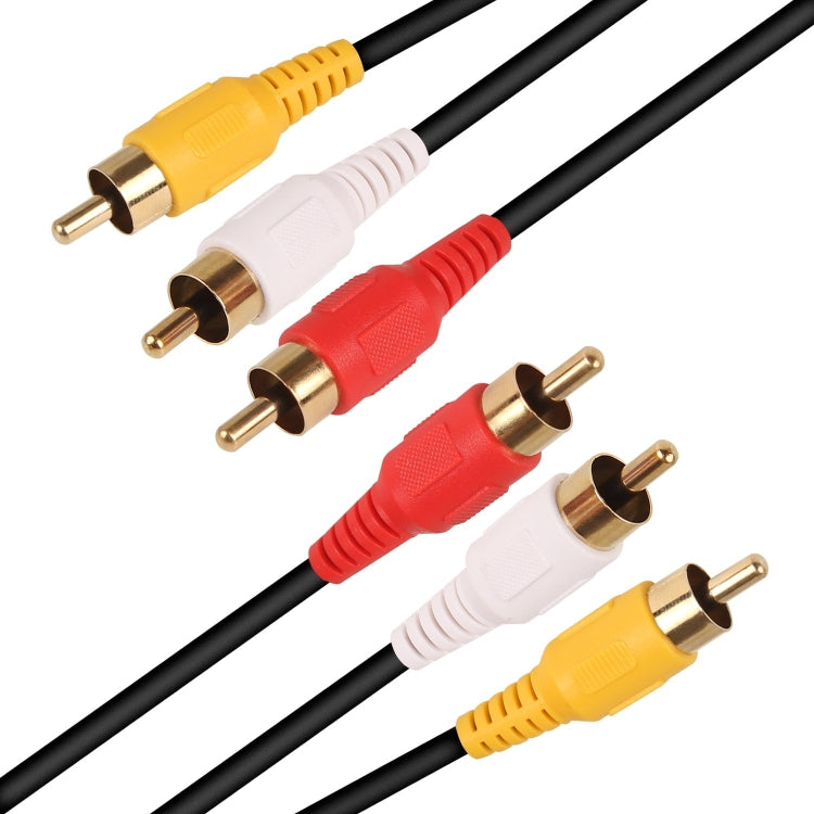 Cable AV RCA estéreo de audio y vídeo de calidad normal, longitud: 3 m, 3 RCA to 3 RCA, Length: 3m