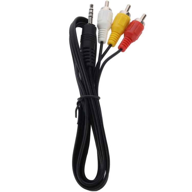 Conector estéreo macho de 3,5 mm a cable de 3 enchufes RCA macho, longitud: 75 cm