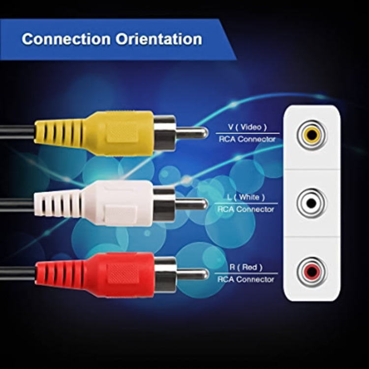 Conector estéreo macho de 3,5 mm a cable de 3 enchufes RCA macho, longitud: 75 cm
