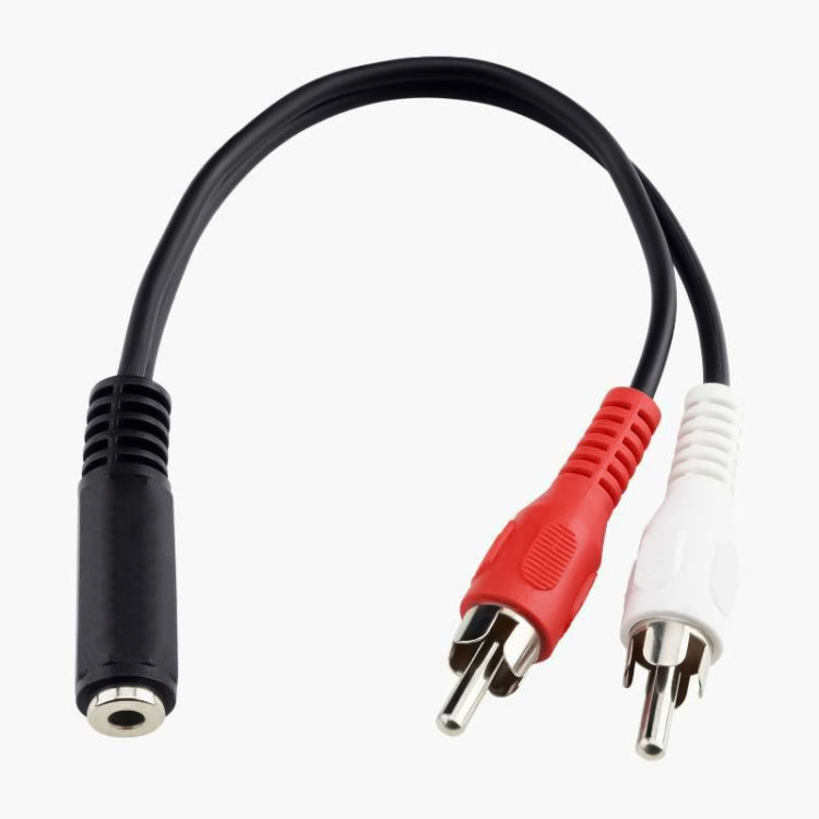 Cable jack estéreo hembra de 3,5 mm a 2 conectores RCA macho, longitud: 38 cm, 3.5mm to 2 RCA Male