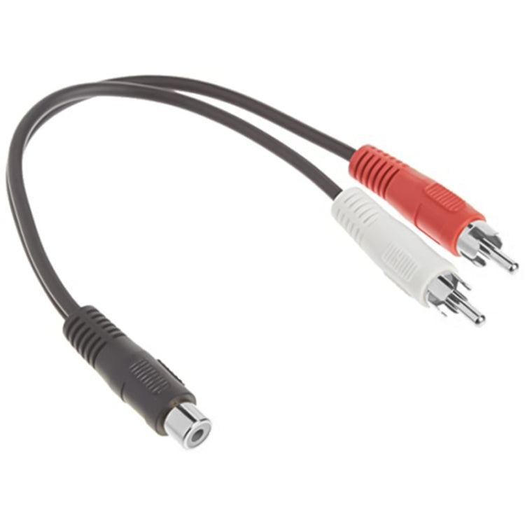 Cable jack estéreo hembra de 3,5 mm a 2 conectores RCA macho, longitud: 38 cm, 3.5mm to 2 RCA Male