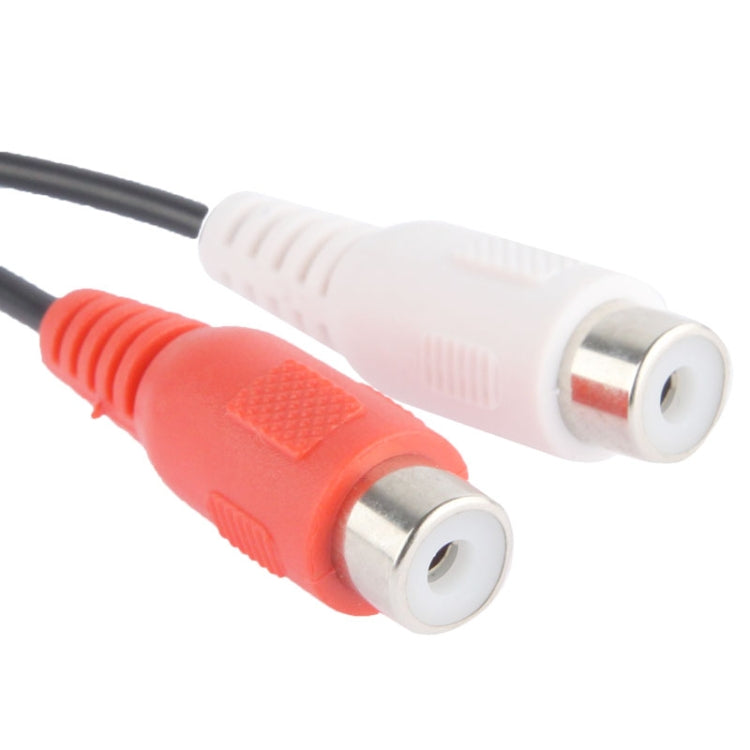Adaptador de cable de video divisor en Y de 2 RCA AV hembra a 1 RCA macho, longitud: 26,5 cm, 1 RCA Male to 2 RCA Female