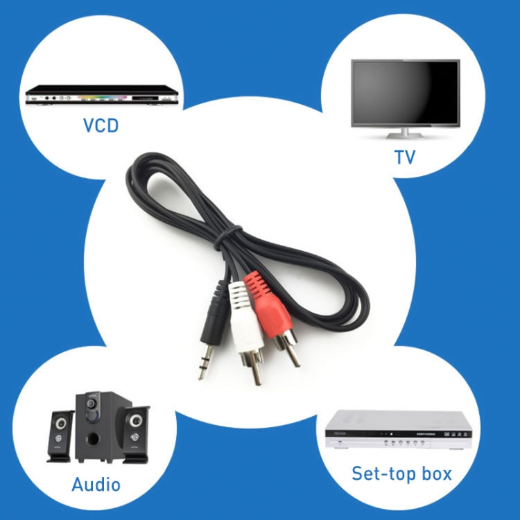 Cable de audio macho Jack de 3,5 mm estéreo a RCA de buena calidad, longitud: 5 m, Good Quality, Length: 5m