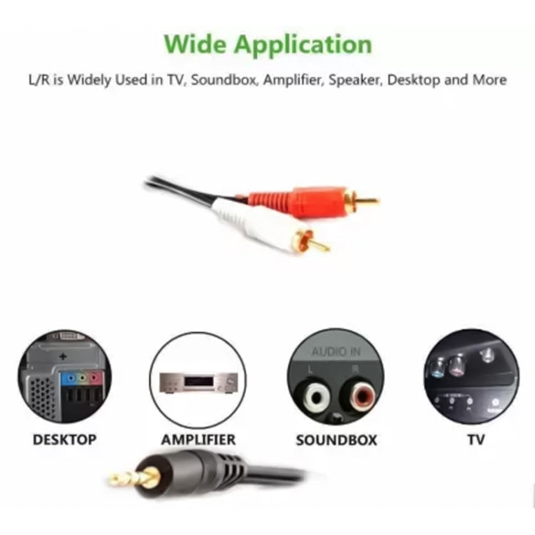 Cable de audio macho estéreo de 3,5 mm con conector de calidad normal, longitud: 1,5 m, Length: 1.5m