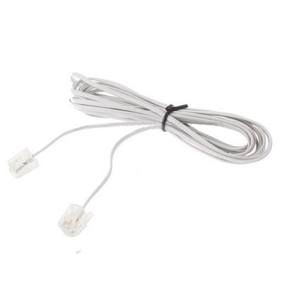 Cable telefónico de 2 núcleos RJ11 a RJ11, longitud: 3 m, Length: 3m