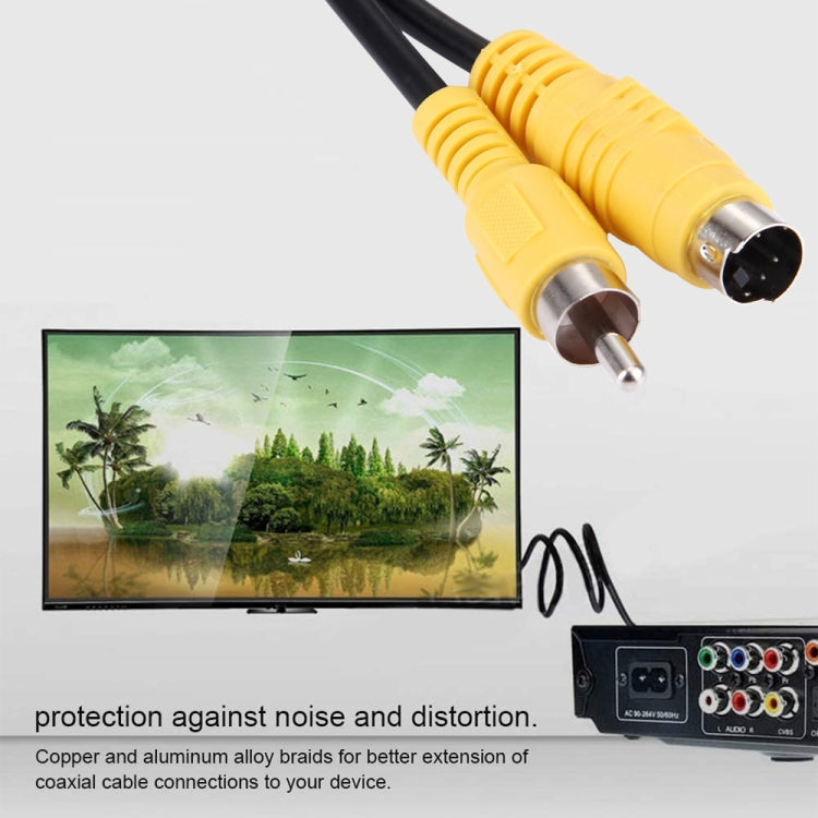 Cable adaptador convertidor S-VIDEO TV a RCA AV de 1,5 m y 4 pines, S-Video to AV RCA Male