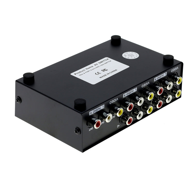Caja de interruptor AV RCA de audio y vídeo de 4 puertos de entrada y 1 salida, 4 Input 1 Output-