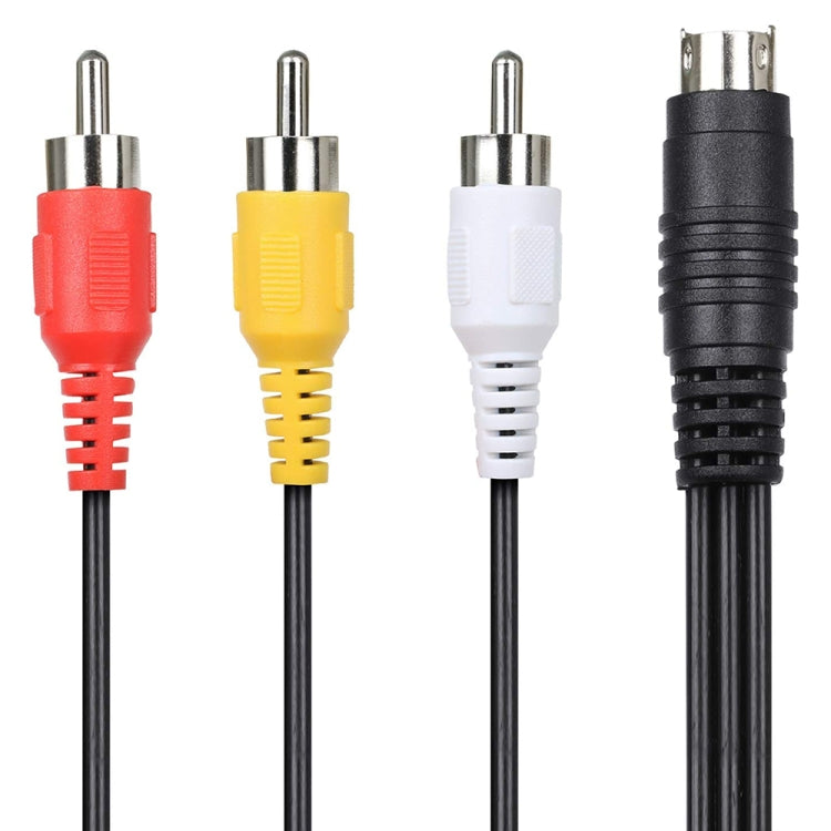 Adaptador convertidor de cable macho S-Video de 4 pines a 3 RCA AV TV, longitud: 1,5 M, S-Video to AV 3RCA Male